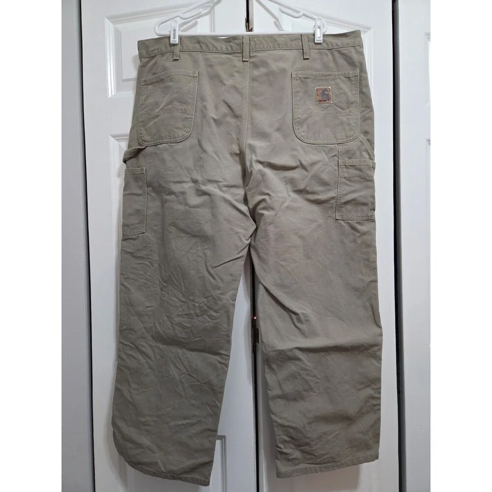 Carhartt B11-DES Washed Duck Work Dungaree Pants Cotton Desert/Tan Men's 44x30